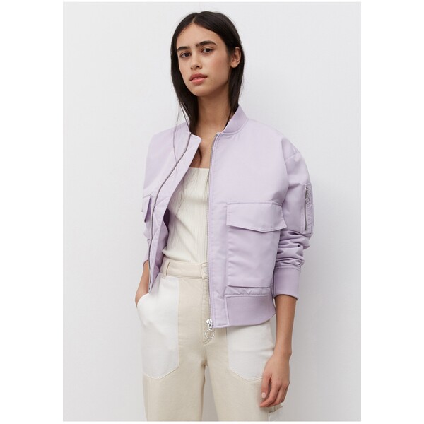 Marc O'Polo DENIM SHORT THERMORE PADDED PATCH POCKETS ZIP Kurtka Bomber soft lilac OP521G01J-I11