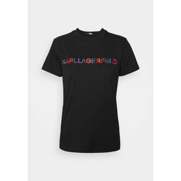 KARL LAGERFELD SMALL LOGO T-shirt z nadrukiem black K4821D08Q-Q11