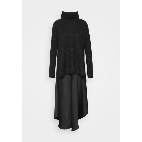 AllSaints ARTA DRESS 2-IN-1 Sweter black A0Q21C0FU-Q11