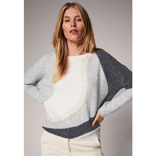 comma Sweter light grey knit CO121I0OA-C11