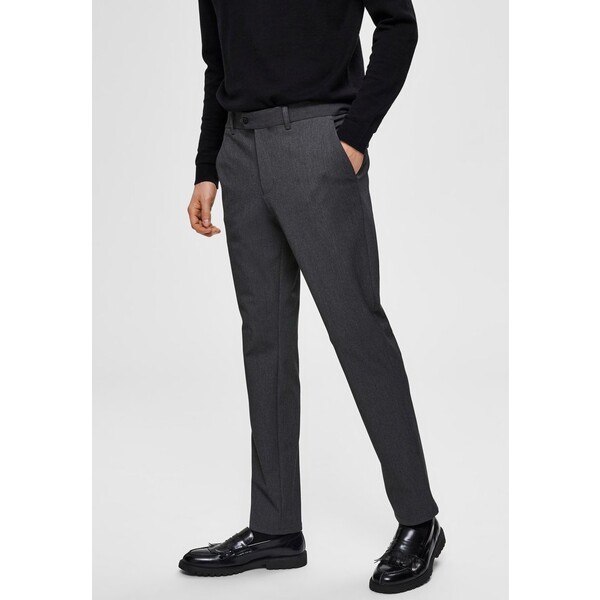 Selected Homme SLHSLIM-CARLO FLEX PANTS Spodnie materiałowe grey melange SE622E0DN-C11