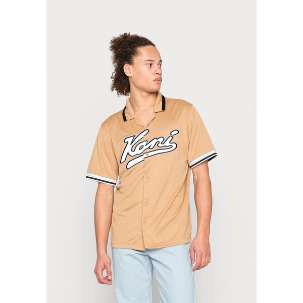 Karl Kani VARSITY BASEBALL Koszula sand KK122D01F-B11