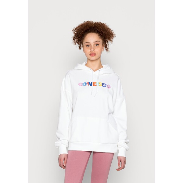 Converse OVERSIZED SPRING HOODIE Bluza white CO421J06Q-A11