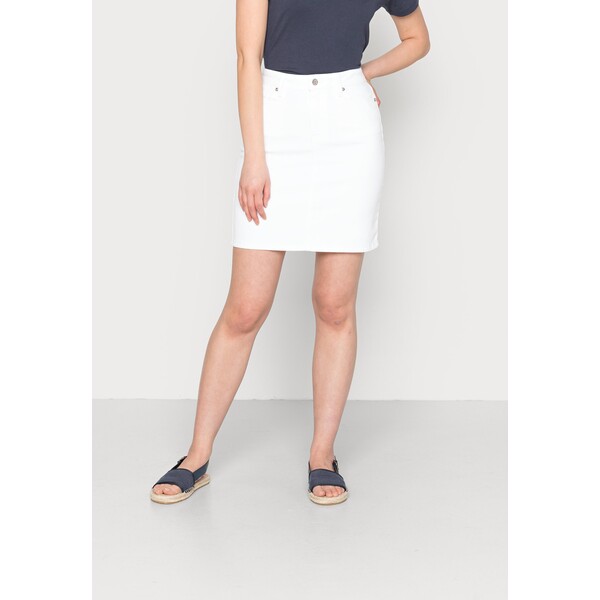 Tommy Hilfiger ROME SHORT SKIRT Spódnica jeansowa optic white TO121B09P-A11