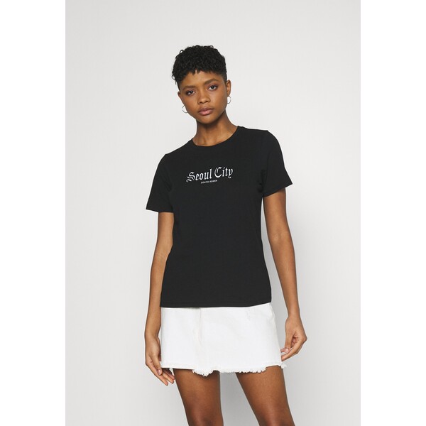 Gina Tricot IDA TEE T-shirt z nadrukiem black GID21D036-Q18