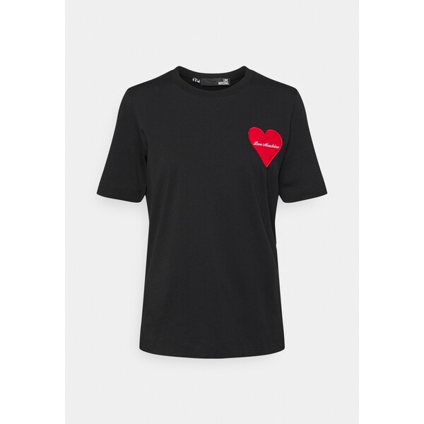 Love Moschino T-shirt z nadrukiem black LO921D081-Q11