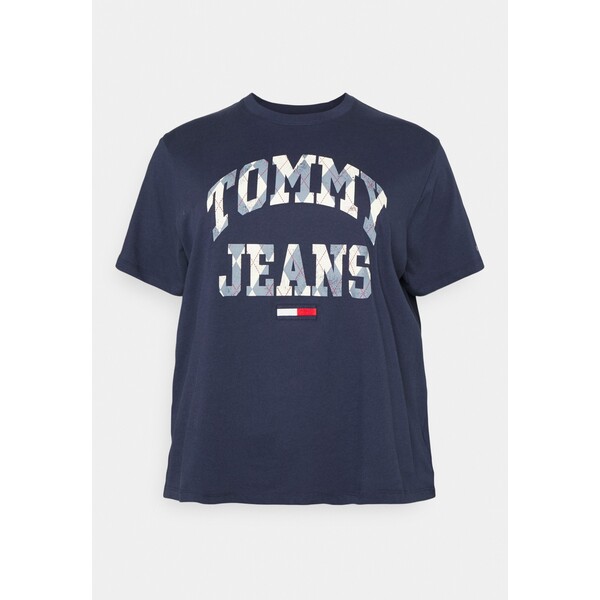 Tommy Jeans Curve COLLEGE ARGYLE TEE T-shirt z nadrukiem twilight navy T2C21D00L-K11