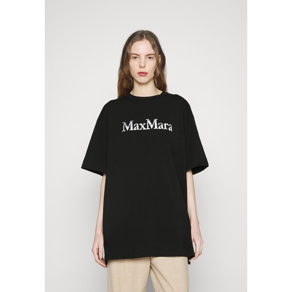 Max Mara Leisure KIRIN T-shirt z nadrukiem nero M1X21D00X-Q11