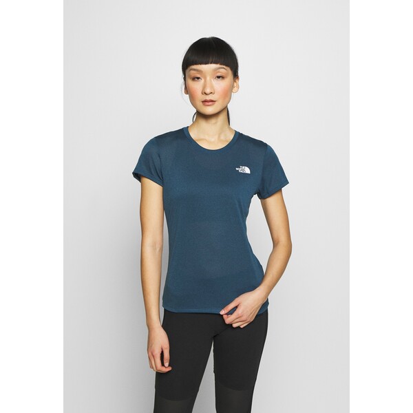 The North Face WOMENS REAXION CREW T-shirt basic blue wing teal heather TH341D022-P11