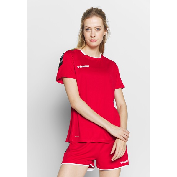 Hummel HMLAUTHENTIC T-shirt z nadrukiem true red HU341D038-G11