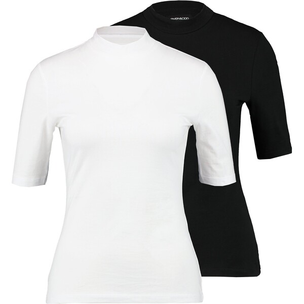Even&Odd Tall 2PACK T-shirt basic white/black EVI21D005-A11