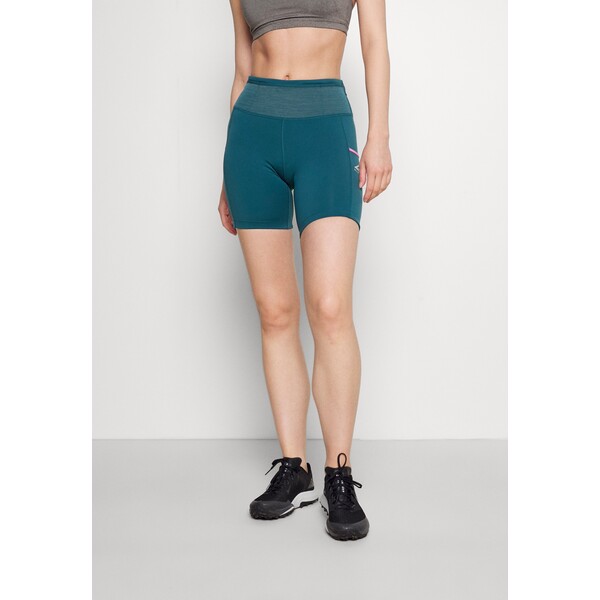 Nike Performance W NK EPIC LUXE SHORT TRAIL Legginsy dark teal green/pink glow/turquoise blue/reflective silver N1241E193-M11