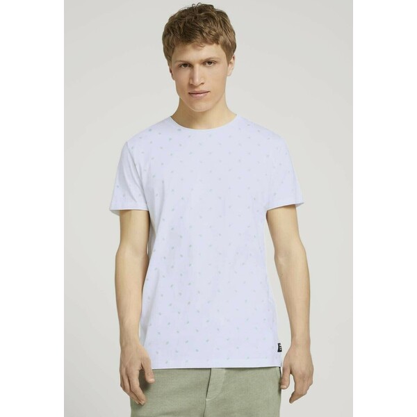 TOM TAILOR DENIM T-shirt z nadrukiem white mini palm leaf print TO722O149-A11