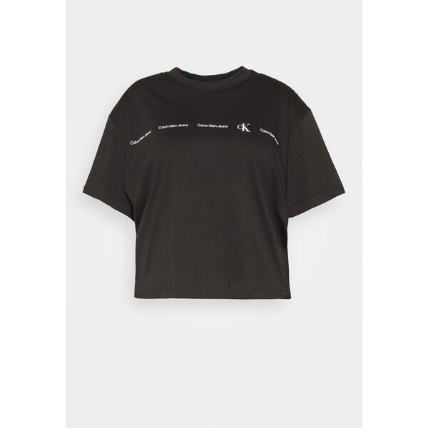 Calvin Klein Jeans Plus REPEAT LOGO TEE T-shirt z nadrukiem black C2Q21D019-Q11