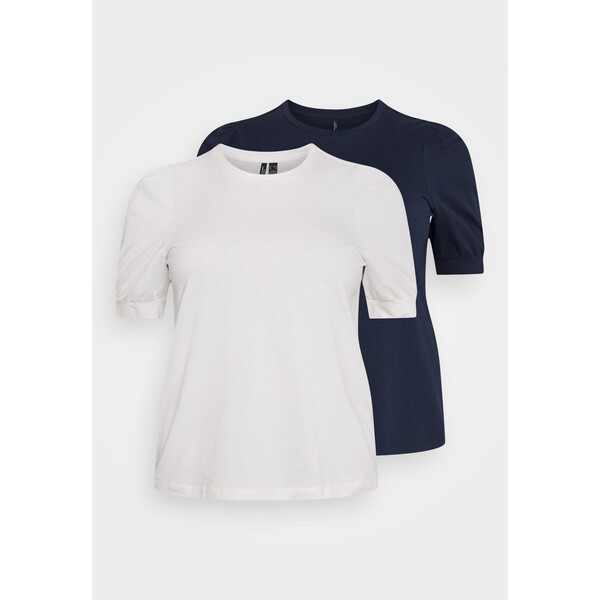 Vero Moda Curve 2-PACK VMMERRY T-shirt basic navy blazer/white VEE21D05B-K11