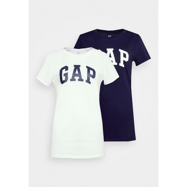 Gap Tall FRANCHISE TEE 2 PACK T-shirt z nadrukiem navy uniform GAH21D00P-K11