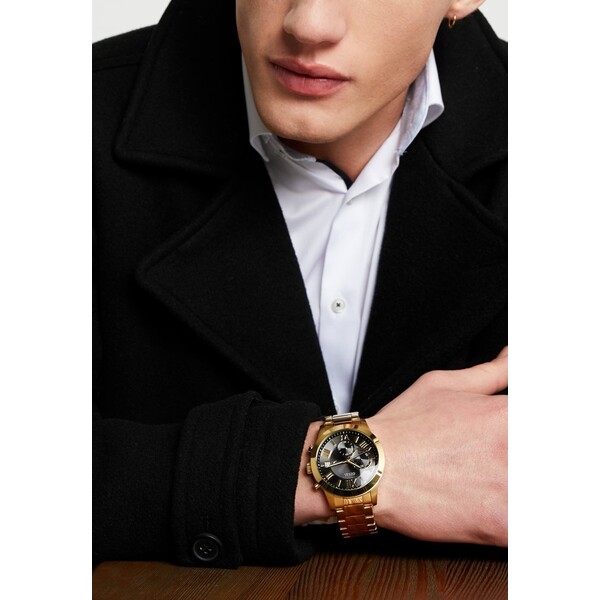 Guess DRESS Zegarek chronograficzny gold-coloured/black GU152M011-F11