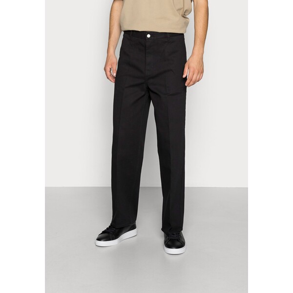 Weekday ROSS WIDE TROUSERS Chinosy black WEB22E03E-Q11