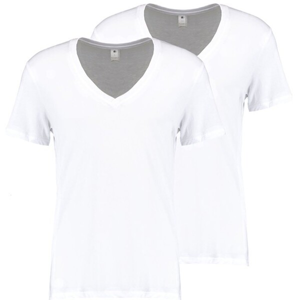 G-Star BASE HEATHER 2-PACK T-shirt basic white solid GS122O0A8-A11