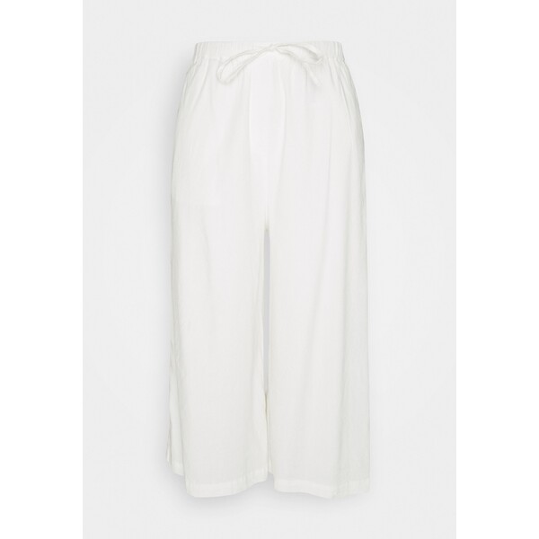 Marc O'Polo PANTS CULOTTE STYLE WIDE LEG DETAILED WAISTBAND Spodnie materiałowe white MA321A0IR-A11