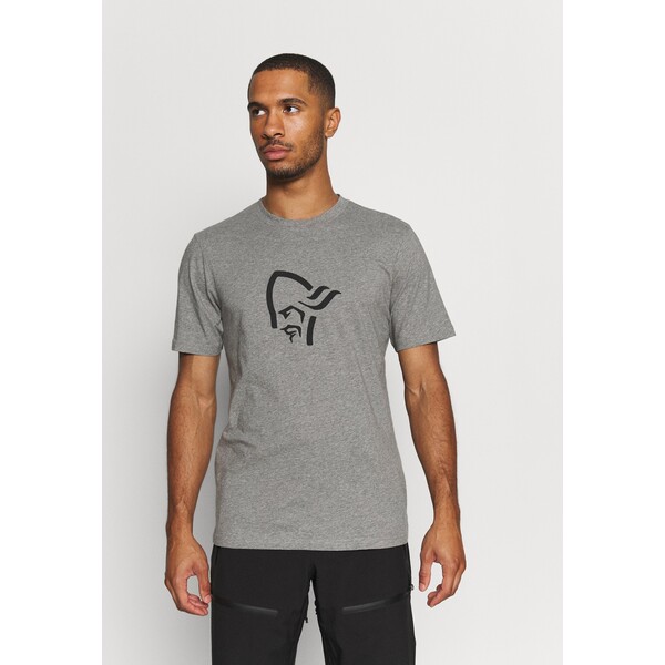 Norrøna T-shirt z nadrukiem grey melange/caviar NOO42D00J-C11