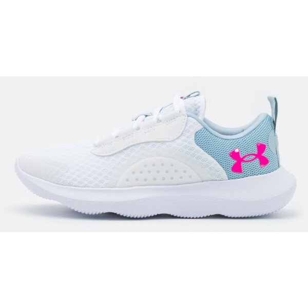 Under Armour VICTORY Obuwie do biegania treningowe white/breaker blue/electro pink UN241A09E-A13