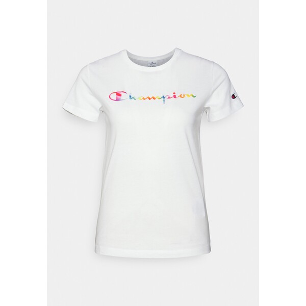 Champion CREWNECK T-shirt z nadrukiem white C7641D056-A11