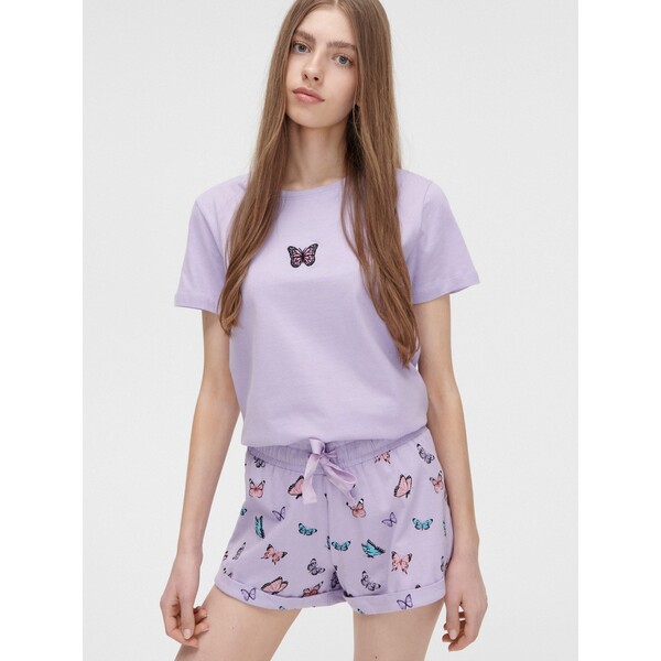 Cropp Fioletowa piżama w motylki 9868G-04X