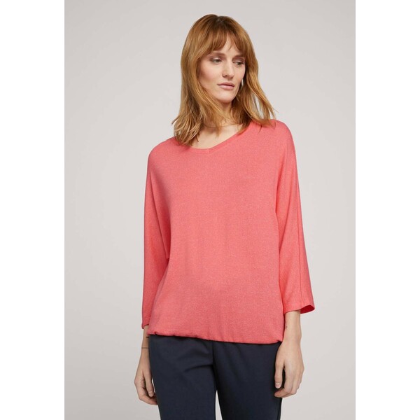 TOM TAILOR BATWING Sweter strong peach melange TO221D154-H11