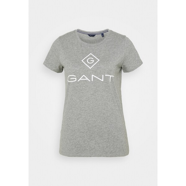 GANT LOCK UP T-shirt z nadrukiem grey melange GA321D03Y-C11
