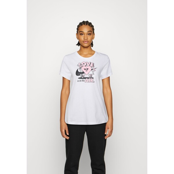Nike Sportswear TEE T-shirt z nadrukiem white NI121D0OF-A11