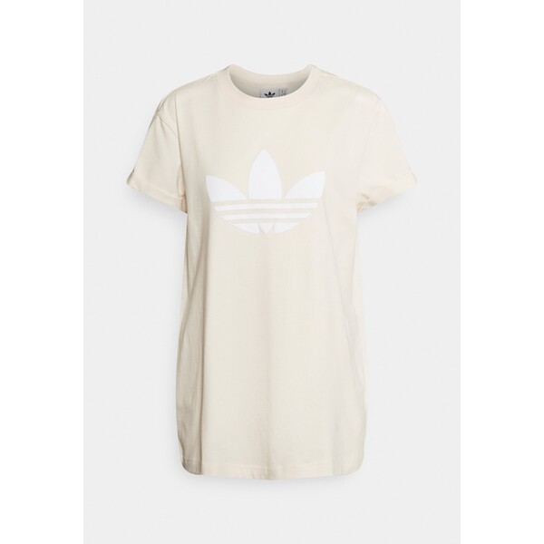 adidas Originals TEE T-shirt z nadrukiem beige AD121D10P-B11