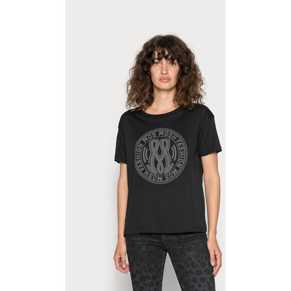 Mos Mosh LEAH TEE T-shirt z nadrukiem black MX921D02N-Q11
