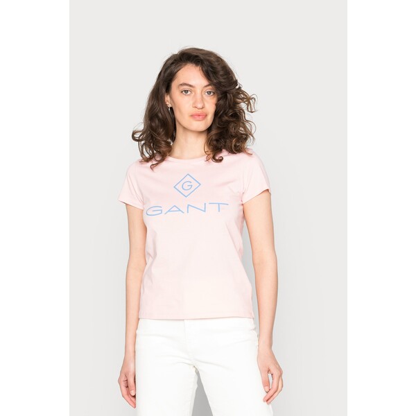 GANT COLOR LOCK UP T-shirt z nadrukiem preppy pink GA321D049-G11