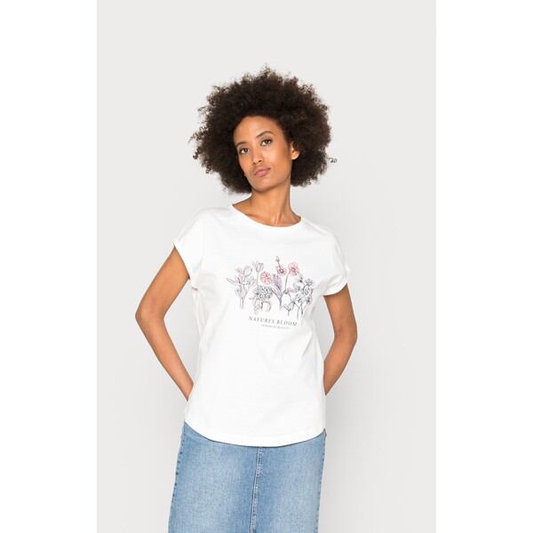 edc by Esprit T-shirt z nadrukiem white ED121D1OD-A11