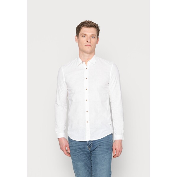 TOM TAILOR DENIM FITTED SHIRT Koszula white TO722D0P9-A11