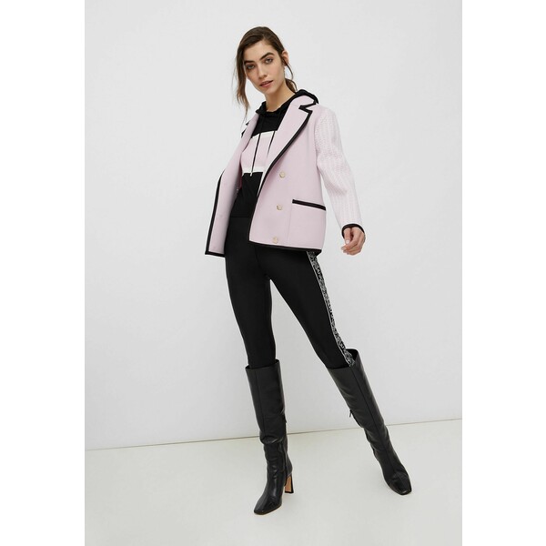Liu Jo Jeans Bluza z kapturem black white pink L2521E036-J11