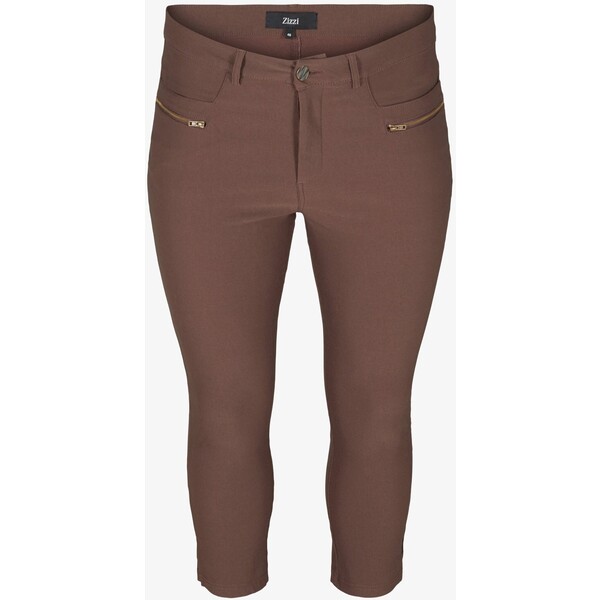 Zizzi Spodnie materiałowe brown Z1721A0GB-O11