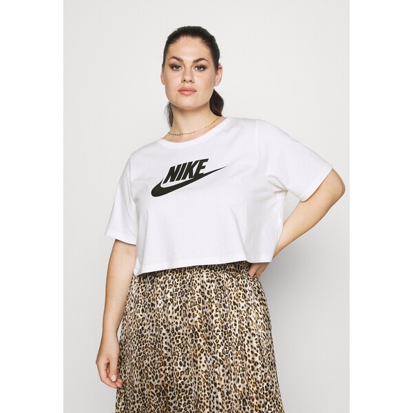 Nike Sportswear TEE PLUS T-shirt z nadrukiem white NI121D0NA-A11