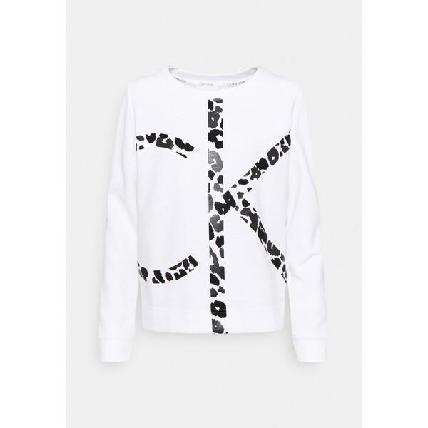 Calvin Klein LEOPARD CNECK Bluza bright white 6CA21J012-A11
