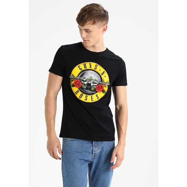 Mister Tee GUNS N‘ ROSES T-shirt z nadrukiem black M0M22O00H-Q11