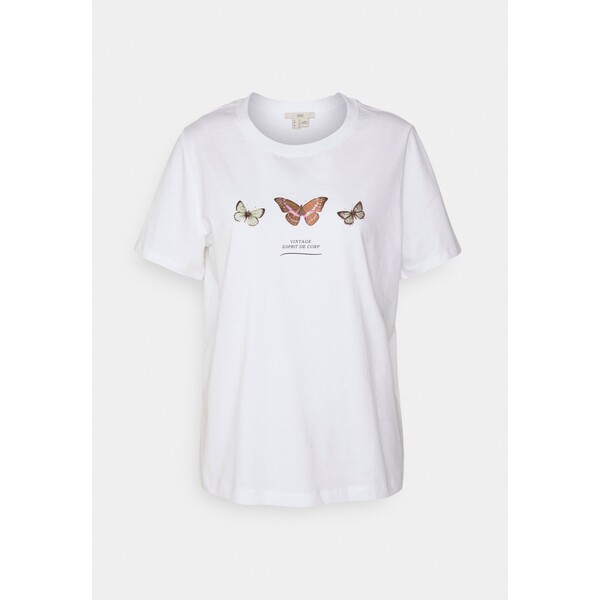 edc by Esprit TEE T-shirt z nadrukiem white ED121D1Q7-A11