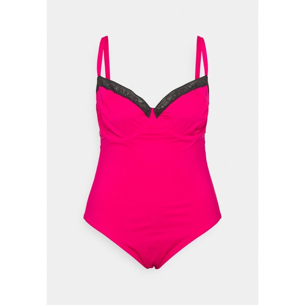 Calvin Klein Swimwear BALCONETTE ONE PIECE Kostium kąpielowy royal pink C1781G02F-J11