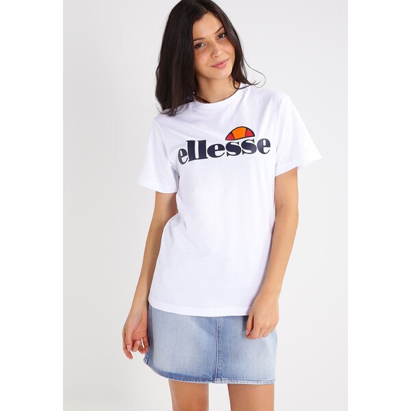 Ellesse ALBANY T-shirt z nadrukiem optic white EL921D00T-A11