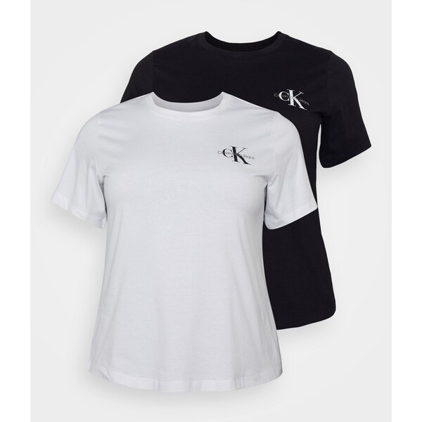 Calvin Klein Jeans Plus MONOGRAM 2 PACK T-shirt basic black/bright white C2Q21D01O-Q11