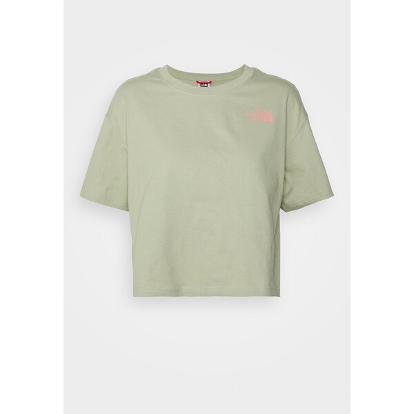 The North Face CROPPED SIMPLE DOME TEE T-shirt basic light green TH341D031-M13