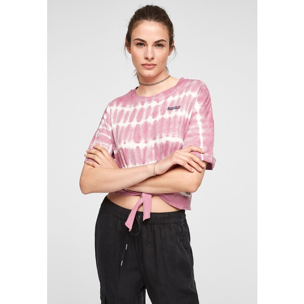 QS by s.Oliver T-shirt z nadrukiem pink stripes QS121E0N8-J11