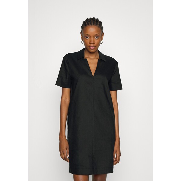 Calvin Klein OPEN NECK SHORT DRESS Sukienka letnia black 6CA21C05C-Q11