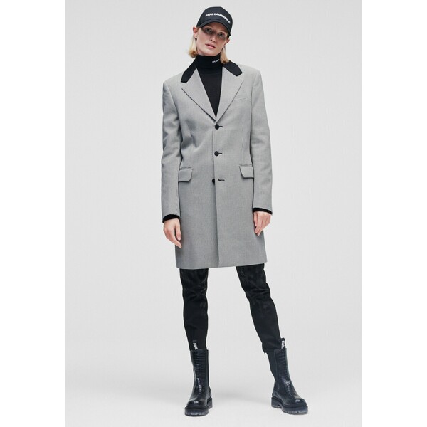 KARL LAGERFELD Klasyczny płaszcz black/white K4821U01R-Q11