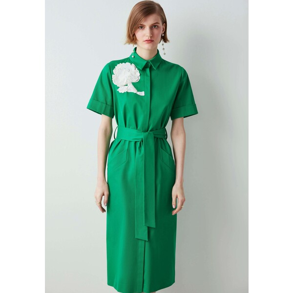 Ipekyol FLOWER Sukienka koszulowa green IP521C068-M11